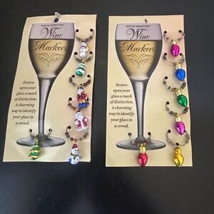 Boston Warehouse Christmas Wine Markers. New
